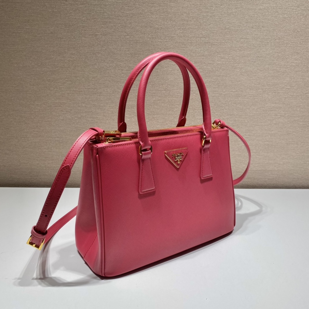 Prada Medium Galleria Saffiano Leather Bag Tote Shoulder Bag Petal Pink 1BA863